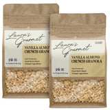 Laura's Gourmet Granola - Vanilla Almond Crunch - Gluten, Soy & Dairy Free - Organic Premium Honey, Almonds & Pure Ground Vanilla, Chef's Trifecta