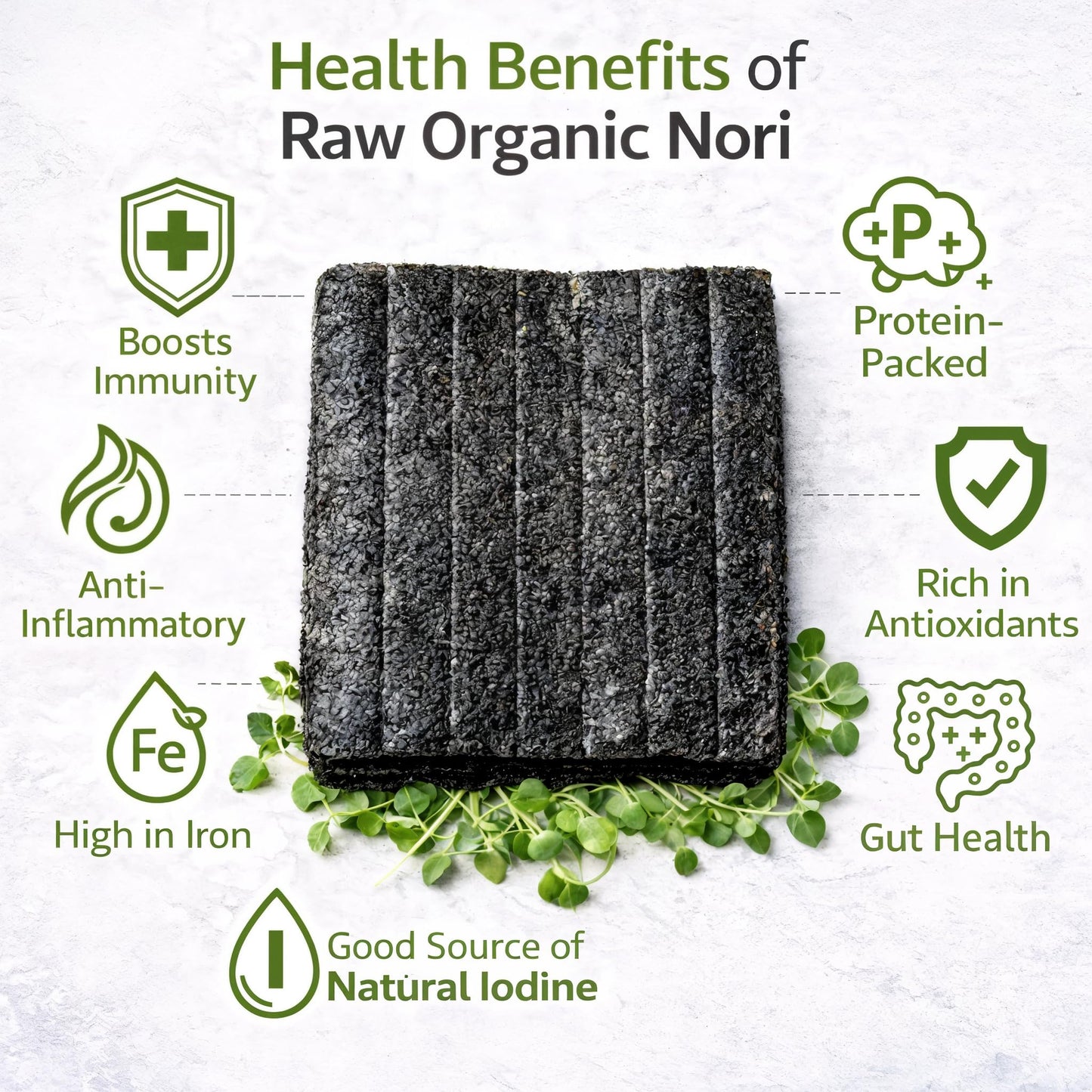 Raw Organic Nori Sheets 50 qty Pack + Free Sushi Roller Mat! - Certified Vegan, Raw, Kosher Sushi Wrap Papers - Premium Unheated, Un Cooked