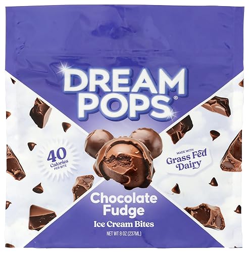 Dream Pops Organic Chocolate Fudge Brownie Dairy Bites, 8 Fl Oz