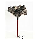 18" Feather Duster Wooden Handle | Natural for Cleaning and Moping 18-20" Inch Genuine Ostrich Feathers, Easy to Clean Reuse
