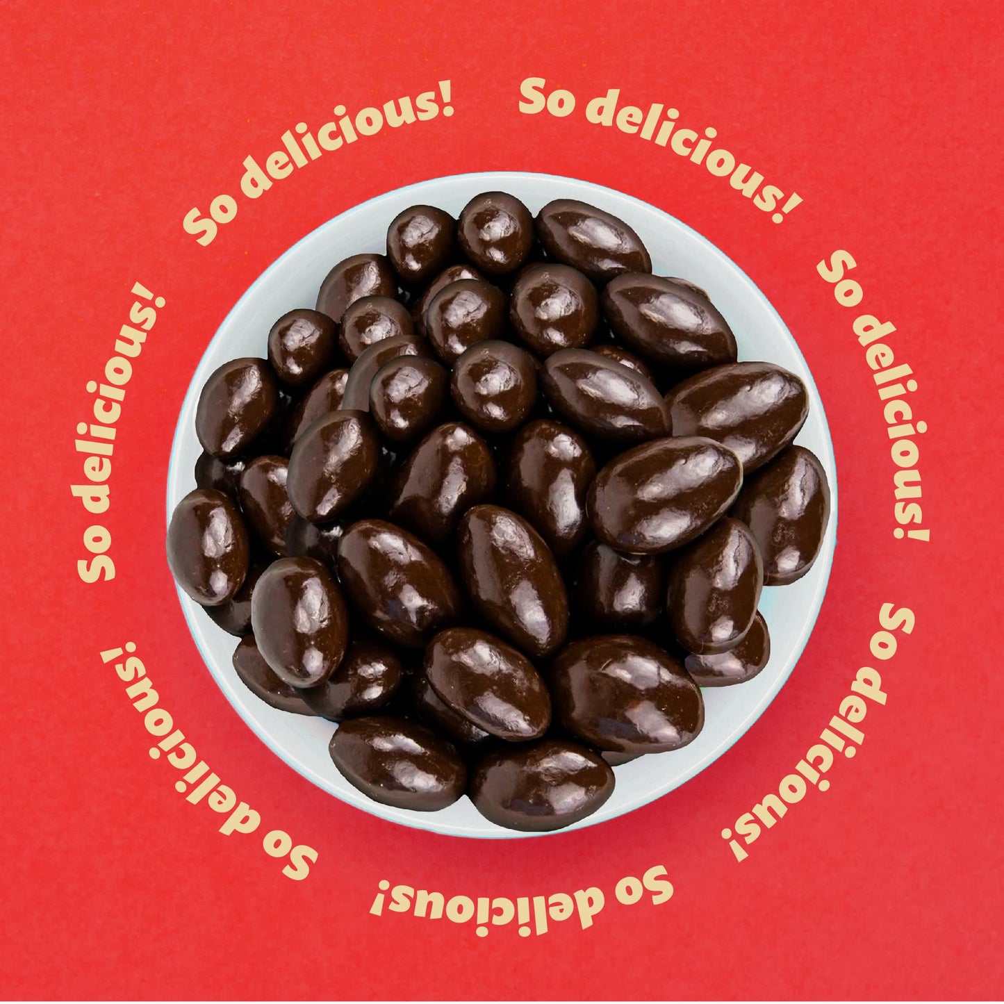 Dark Chocolate Covered Almonds 2-Pound Bag | Bulk Chocolate Covered Nuts | Coated Roasted Almonds for Gifting, Party Favors, Office Candy Jars