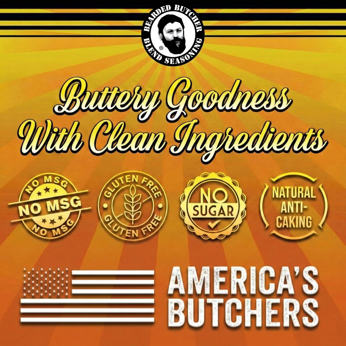 Bearded Butchers Butter Blend, 64 oz Bag (4 lbs) - Silky Smooth Butter Flavor for Chicken, Steak, Corn on the Cob, Grilled Cheese, and More - No MSG