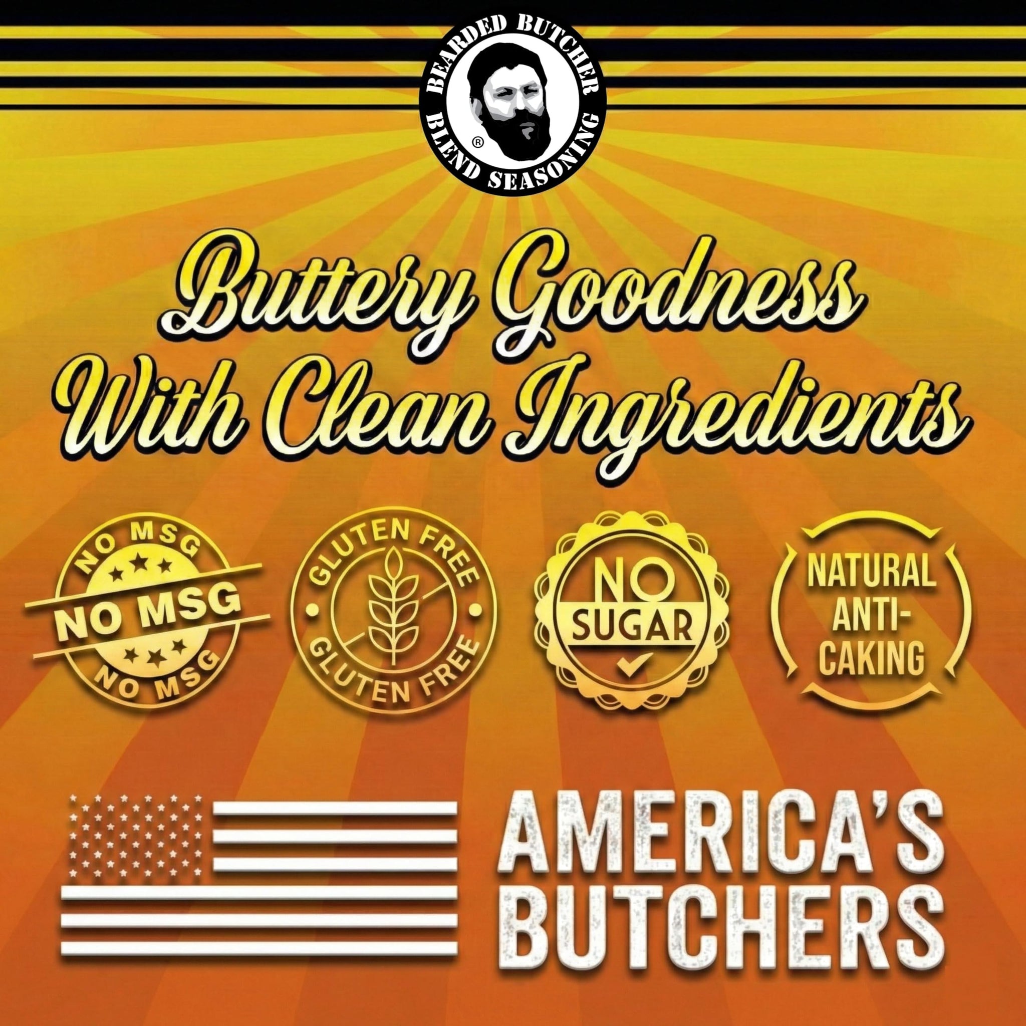 Bearded Butchers Butter Blend, 10.5 oz Shaker - Silky Smooth Butter Flavor, Perfect for Chicken, Steak, Corn on the Cob, Grilled Cheese, and More - No
