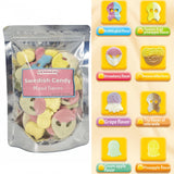 Bubs Swedish Gummy Candy Variety Pack, 8.5oz Bag - Sour & Sweet Assorted Chewy Foam Candies from Sweden - Skulls, Ovals, Pacifiers in Tropical