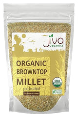 Jiva Organics Browntop Millet 2 LB Bag | Whole Grain, Gluten-Free & Organic | Protein & Fiber-Rich Superfood for Healthy Indian Cooking