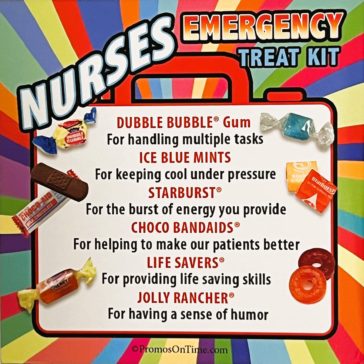 Nurses Emergency Treat Kits (25 pack) Fun Staff Survival Kits for National Nurses Week Gifts