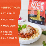 Lotus Foods Organic Millet & Brown Rice Ramen - Gluten Free Rice Ramen, Whole Grain Ramen Noodles, Low Sodium Rice Noodles, USDA Organic, Gluten Free