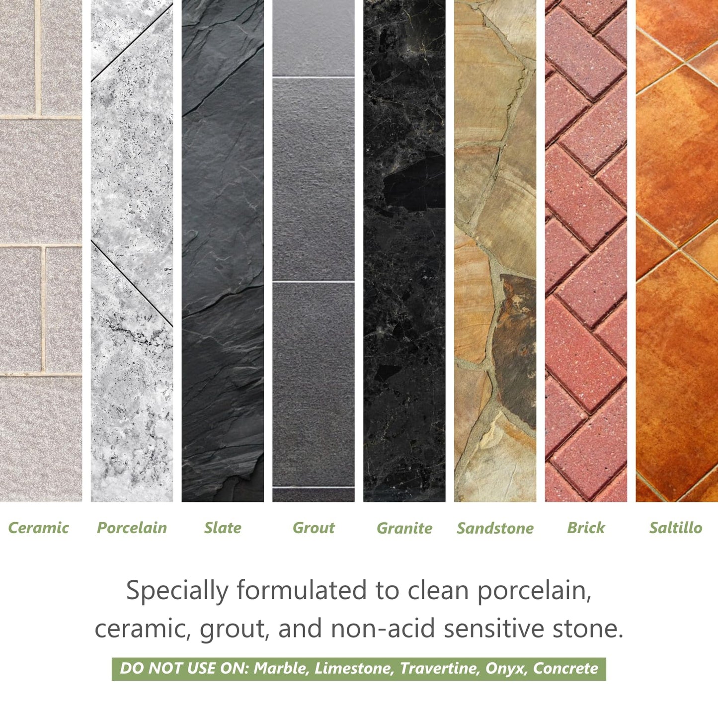 MORE Grout Cleaner for Tile Floors - Acidic Grout Cleaning Solution - Removes Cement-Based Grout Haze, Efflorescence and Mineral Deposits - Gallon