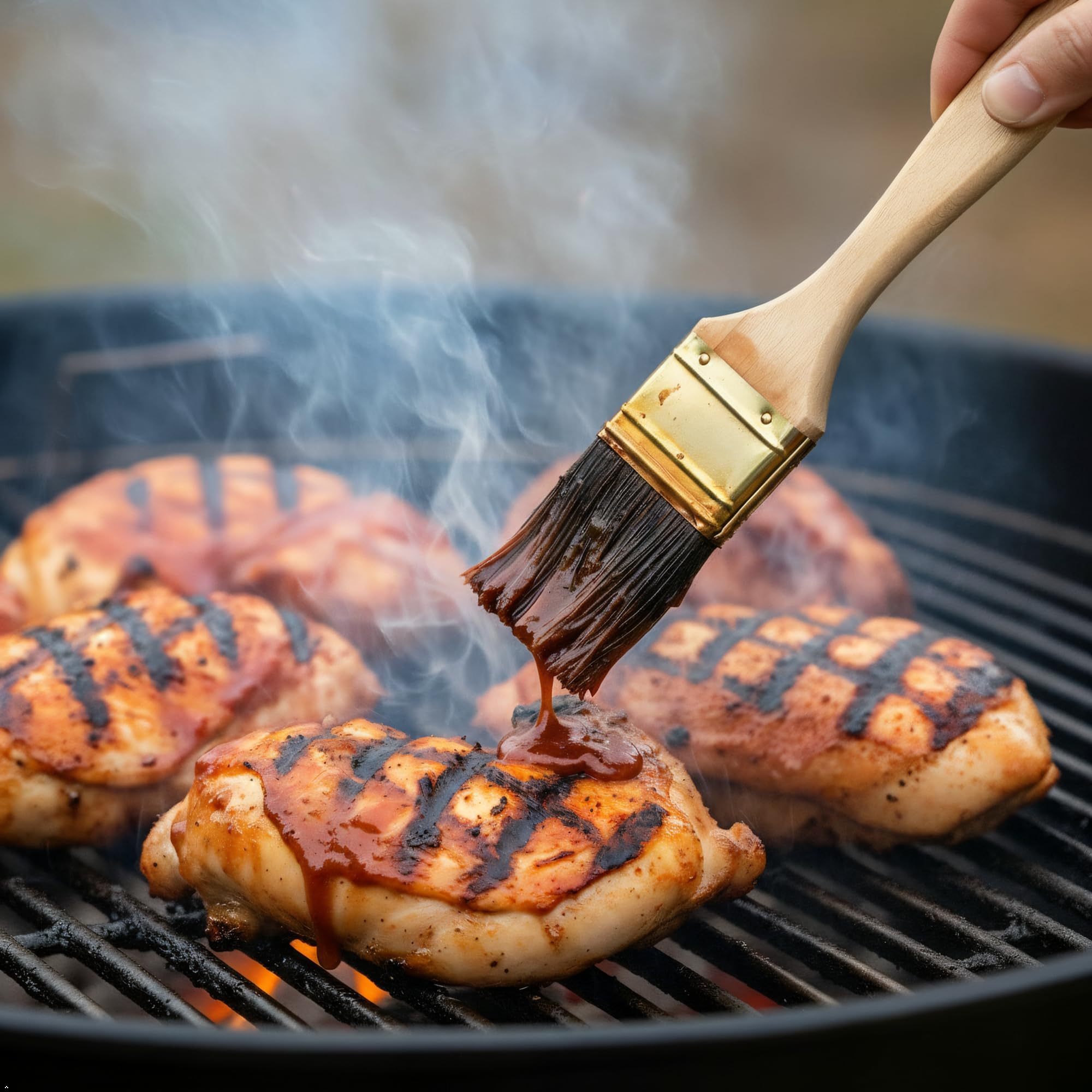 Wells Hog Heaven Barbecue Sauce Rib & Chicken Sauce (16 Fluid Ounces) - Carolina Vinegar Based - No High Fructose Corn Syrup
