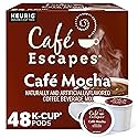 Cafe Escapes, Cafe Mocha Coffee Beverage, Single-Serve Keurig K-Cup Pods, 48 Count (2 Boxes of 24 Pods)