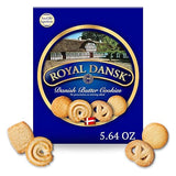 Royal Dansk Danish Butter Cookies, Premium Assorted Cookies, Great for Sharing and Gifting, 2 Packs, 5.64 oz