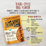 BeanVIVO (Pack of 3) Organics 15g Plant based Protein BBQ Pinto Beans - Good Source of Fiber - Nutritious & Microwave Meals - Gluten-Free Plant Food