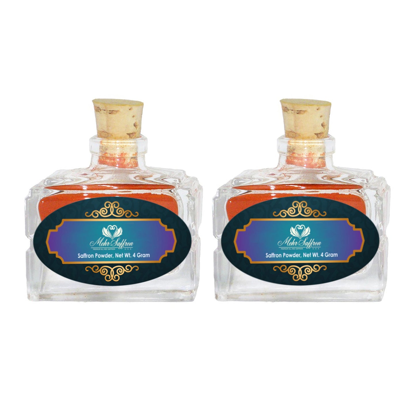 Powder Saffron,%100 Organic Premium Powder Saffron, 1/4 Oz (Pack of 2 4-grams)