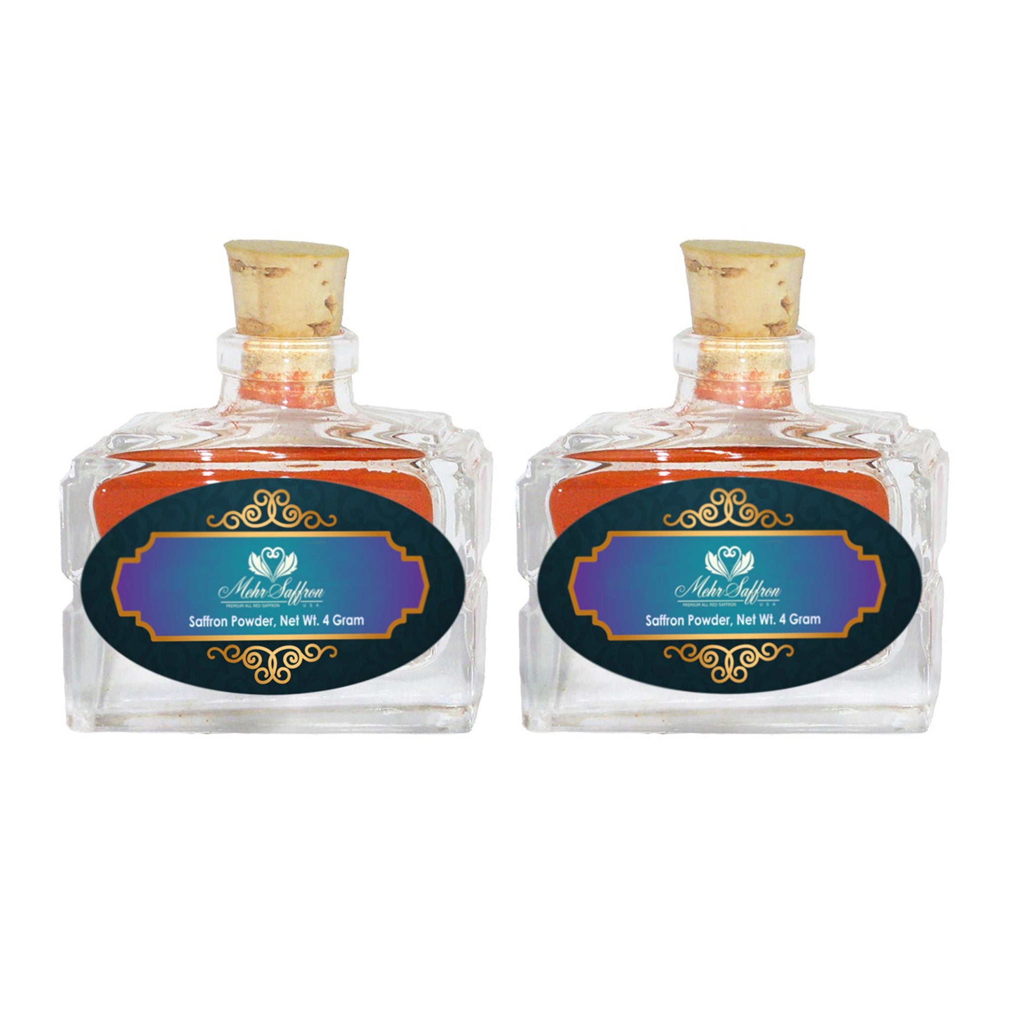Powder Saffron,%100 Organic Premium Powder Saffron, 1/4 Oz (Pack of 2 4-grams)