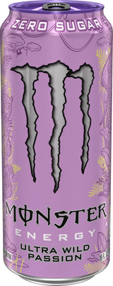 Monster Energy Ultra Wild Passion, Sugar Free Energy Drink, 16 Ounce (Pack of 15)