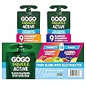 GoGo squeeZ No Sugar Added Active Fruit Blend with Electrolytes| 18-Count Variety Pack | Blueberry Strawberry Lemon & Strawberry Pineapple Orange |