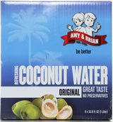 Amy & Brian Pure Coconut Water, 1 Liter (Pack of 6) | Non-GMO & No Added Sugar