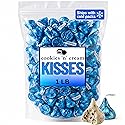 Hershey.sKisses Cookies and Cream Chocolate in Blue Foil - 1LB Resealable Pouch (Aprox 100pcs) - Individually Wrapped White Creme Candy for Baby