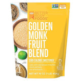 BetterBody Foods Golden Monk Fruit Sweetener Blend - Sugar Substitute, Zero Calorie, Keto Diet Friendly, Zero Net Carbs, Zero Glycemic, Baking