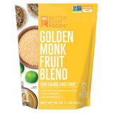 BetterBody Foods Golden Monk Fruit Sweetener Blend - Sugar Substitute, Zero Calorie, Keto Diet Friendly, Zero Net Carbs, Zero Glycemic, Baking