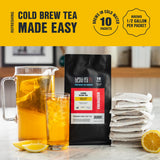 Tiesta Tea - Lemon Black Cold Brew, Loose Leaf, Lemon Citrus Black Tea, Premium High Caffeinated Blend, Cold Brew Packets, Makes 64 oz of Pitcher Per
