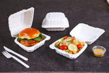 AmerCareRoyal 6-in-1 Disposable Silverware Heavy Weight Plastic Utensil Set with Teaspoon, Fork, Knife, Salt & Pepper Packets, 13x17 Napkin