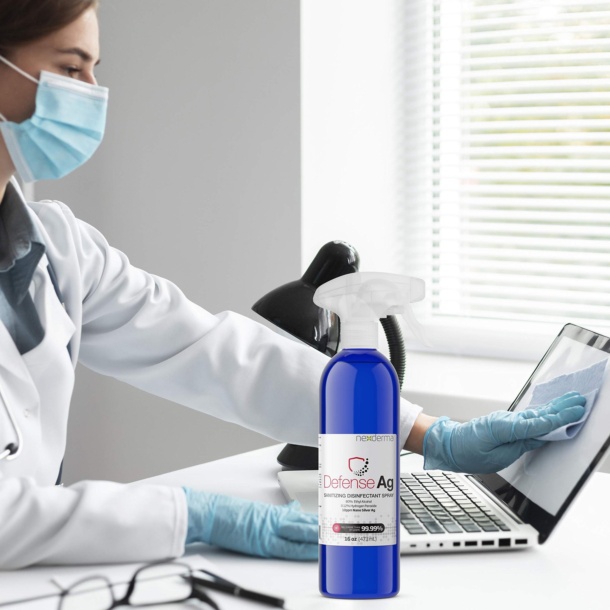 NEXDERMA Multi-Purpose Sanitizing Spray (not for Hands) | 80% Ethyl Alcohol, Goodness of Silver, Herbal Essential Oil, Water and Hydrogen Peroxide |