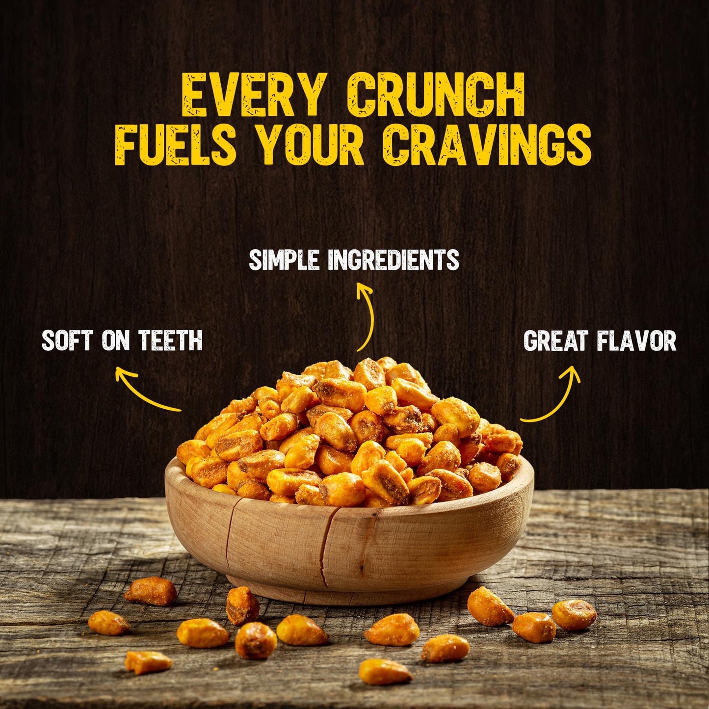 Roasted Corn Nuts - Cheese Flavor - Krunchy Corn | Crunchy Premium Snack from Spain | Non-GMO & Gluten-Free Savory Corn Snack | Party & Travel Snack