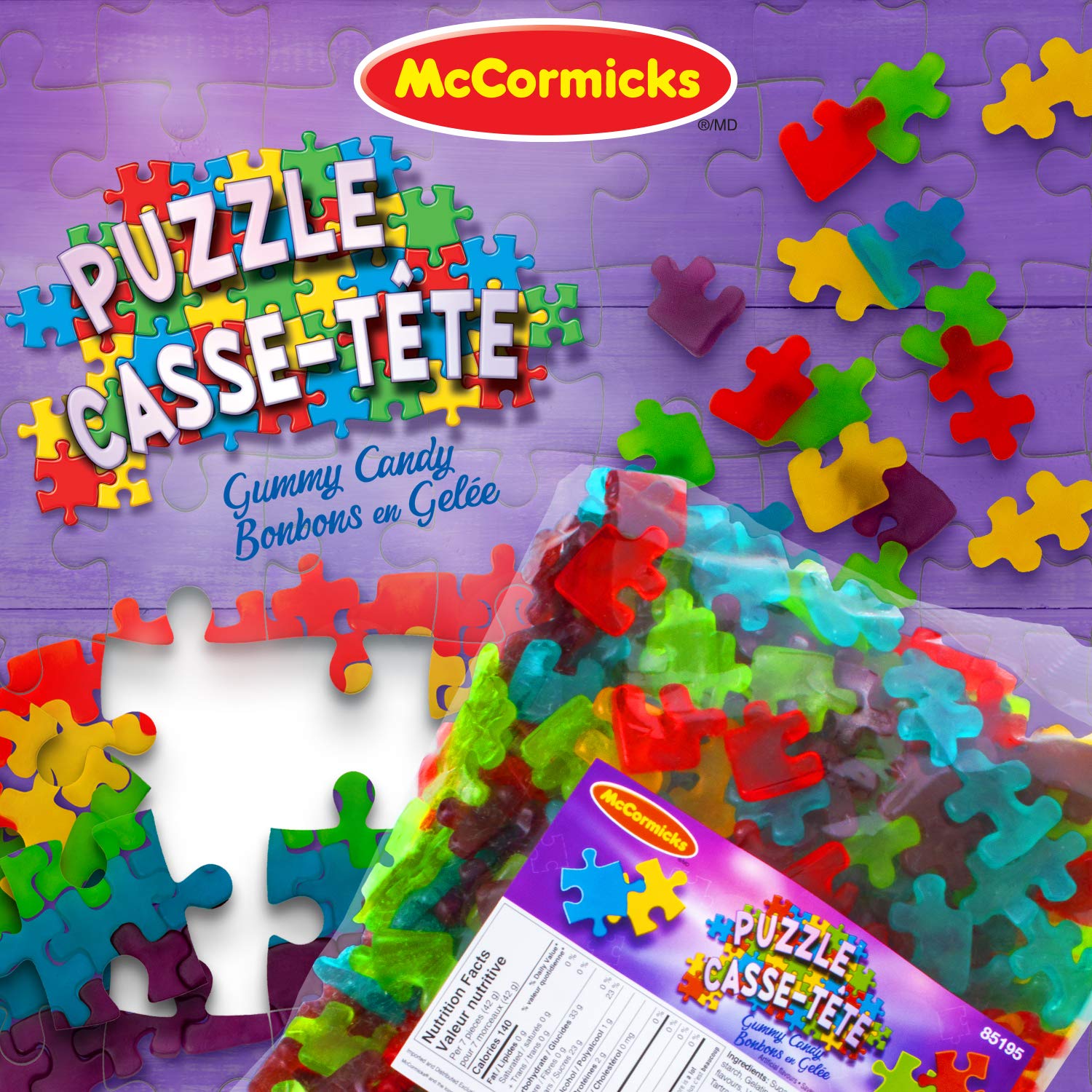 McCormicks Puzzle Gummy Candy 2.5kg/5.5lb Bag (Imported from Canada)