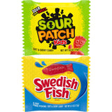 115 Count SOUR PATCH KIDS & SWEDISH FISH Bulk Candy Treat Size Variety Pack, Individual Snack Bags