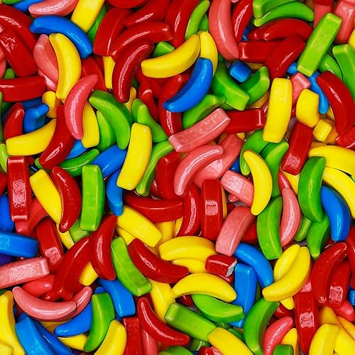 Bananas Runts Candy - 24.7 LB Hard Candy Bulk Gumball Machine Refills - Banana Candy for Cake Decorations Goody Bags Party Favors - Crazy Bananas