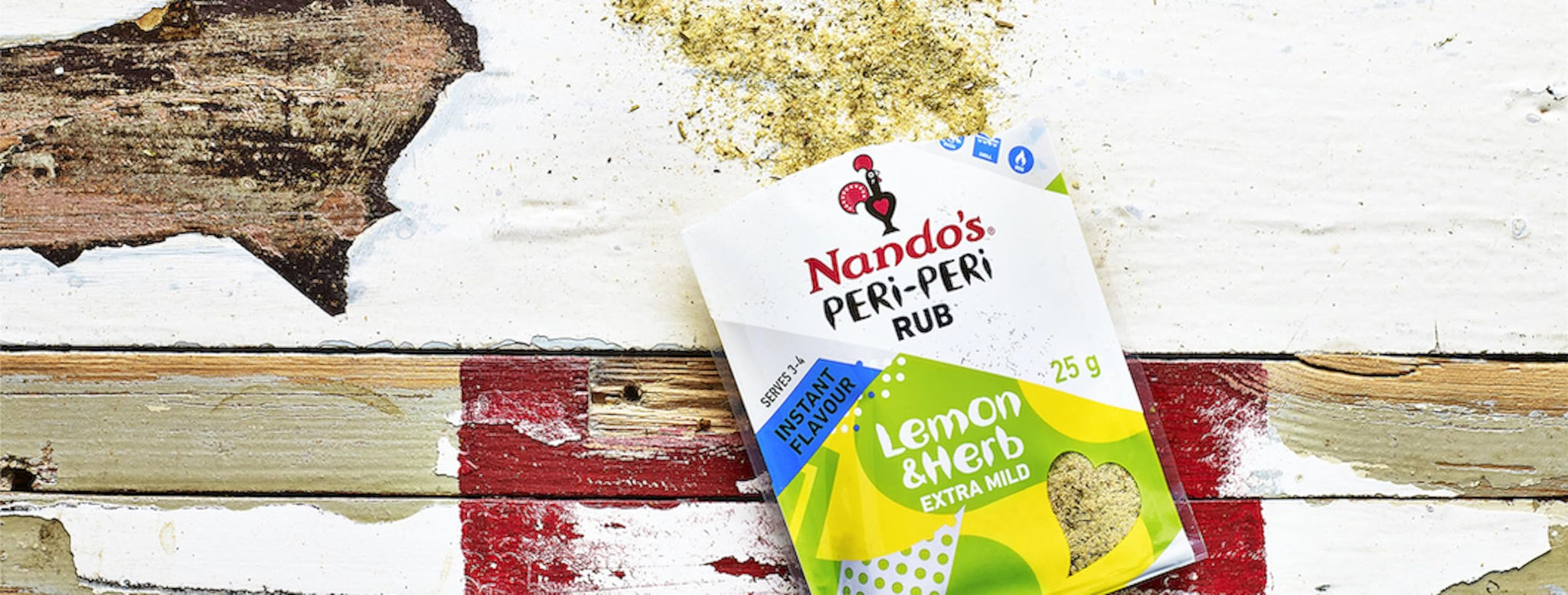 Nando's Lemon & Herb Peri Peri Rub Mild (25g) - Pack of 2