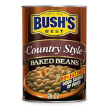 Bush's Canned Country Style Baked Beans (Pack of 1), Protein, Good Source of Fiber, Low Fat, Gluten Free, 28 oz