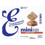 Entenmann's Crumb Mini Snack Cakes, 12 individual packs, (1.92 oz each), Coffee Cakes, 23 oz Multipack