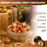 Caramel Milk Chocolate Candy 1lb, Gold Wrapped Sweets for Parties & Gifts