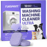 Fursprint Washing Machine Cleaner Tablets Ultra - 40% Stronger Formula: Designed for Pet Owners, Removes Residue, Grime & Odors, Compatible with HE