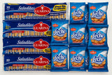 Guarina Crackers Variety Pack - Galletas Dulces con Leche 10 pack (1.40 oz) + Galletas Saladas 5 pack (288g) - Sweet & Salty Mix Bundle - Natural Milk