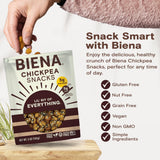 Biena Crispy Roasted Chickpea Snacks, Lil’ Bit of Everything, High Protein Snacks, High Fiber Snacks, Gluten Free, Plant-Based, Non-GMO, Healthy