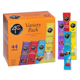 4C Powder Drink Mix Packets, PSD Variety 1 Pack, 44 Count, Singles Stix On the Go, Refreshing Sugar Free Water Flavorings (11 Each Wild Berry