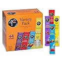 4C Powder Drink Mix Packets, PSD Variety 1 Pack, 44 Count, Singles Stix On the Go, Refreshing Sugar Free Water Flavorings (11 Each Wild Berry