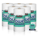 Worldwide Nutrition Bundle, Compatible with Kirkland Premium Paper Towels, Strong, Thick, and Absorbent Bulk Paper Towels 6 Rolls, 160 Sheets Per Roll