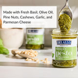 DeLallo Traditional Basil Pesto, Made in Italy, Gourmet Spread, Ready to Use Pasta Sauce, Made with Fresh Ligurian Basil, Olive Oil, Pine Nuts,
