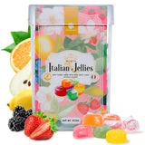 Gourmanity Italian Jelly Fruit Candy With Real Fruit Juice, Soft Bite Authentic Italian Candy, Individually Wrapped Gourmet Candy, In a Giftable