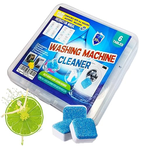 YOUGG Washing Machine Cleaner Tablets?6 Pack,Fresh Solid Washer Deep Cleaning Tablet,For HE, Front Loader&Top Load Washers
