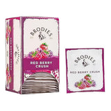 Brodies Tea, Red Berry Crush, Caffeine Free Tea Imported from Scotland, Box of 20 Tag and Envelope Bags (Pack of 1)