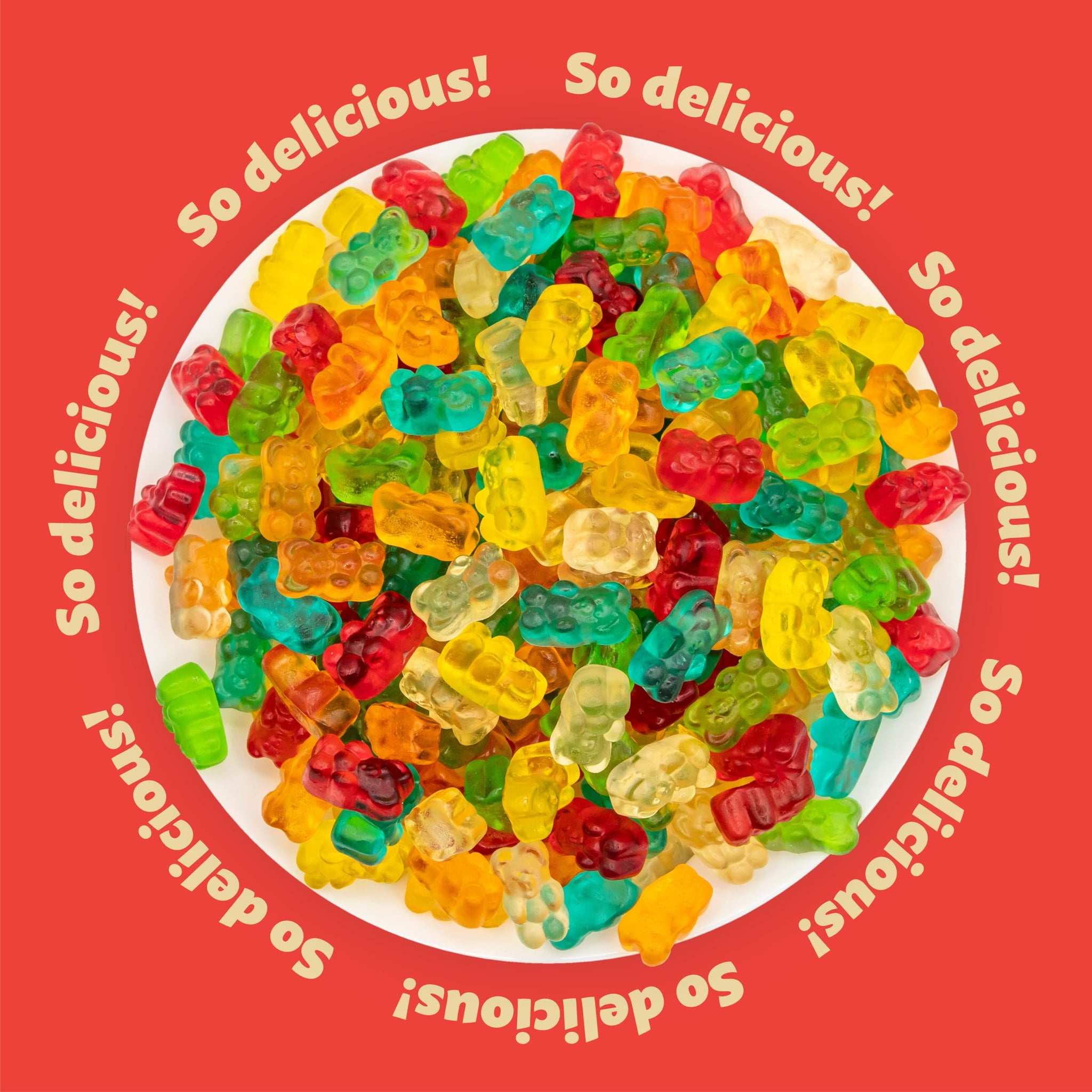 Gummi Bears | 1-Pound Bag | Dye Free Candy | Assorted Fruit Gummies | Classic Gummy Candy for Snacking, Buffets, Gifting, Party Favors, and Goodie