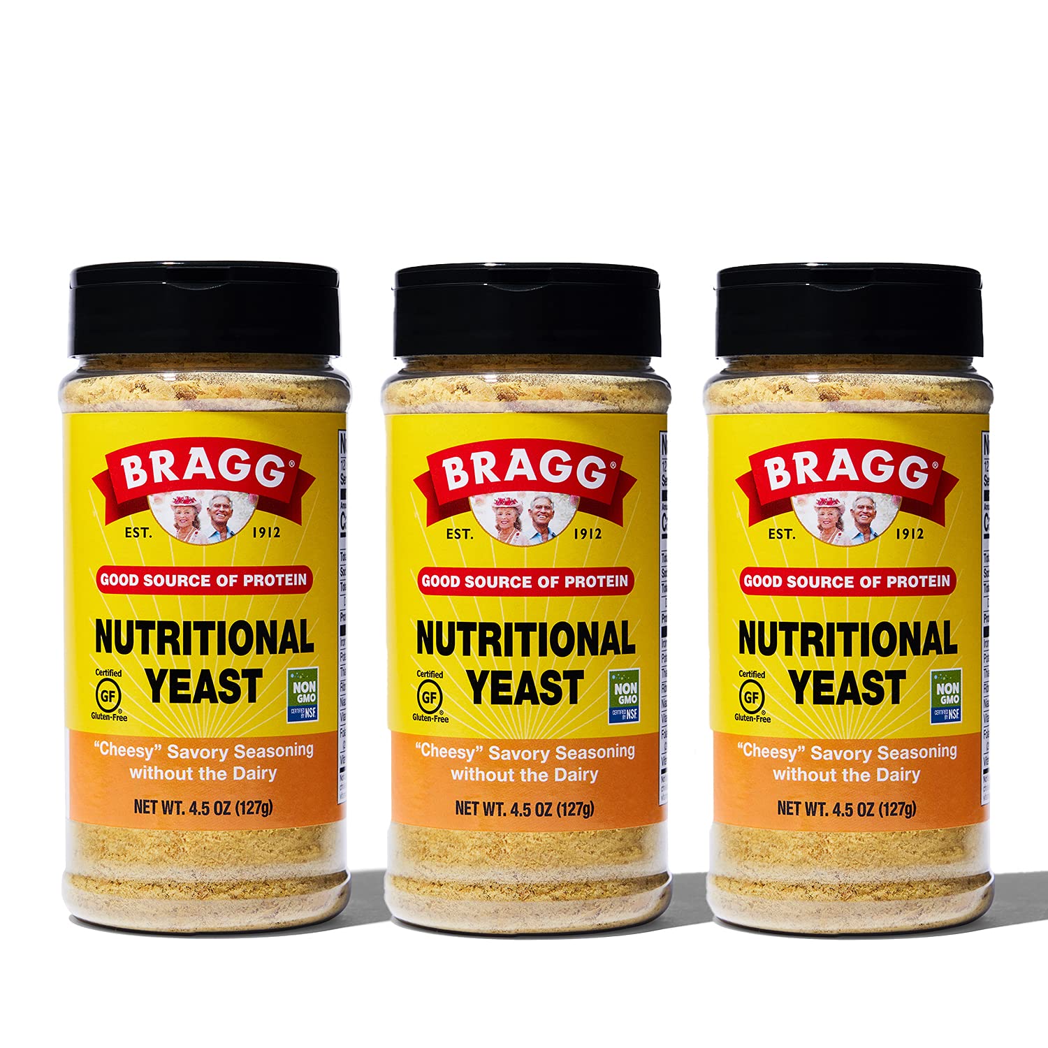 Bragg Nutritional Yeast Seasoning - Vegan, Gluten Free Cheese Flakes - Good Source of Protein & Vitamins - Nutritious Savory Parmesan Cheese