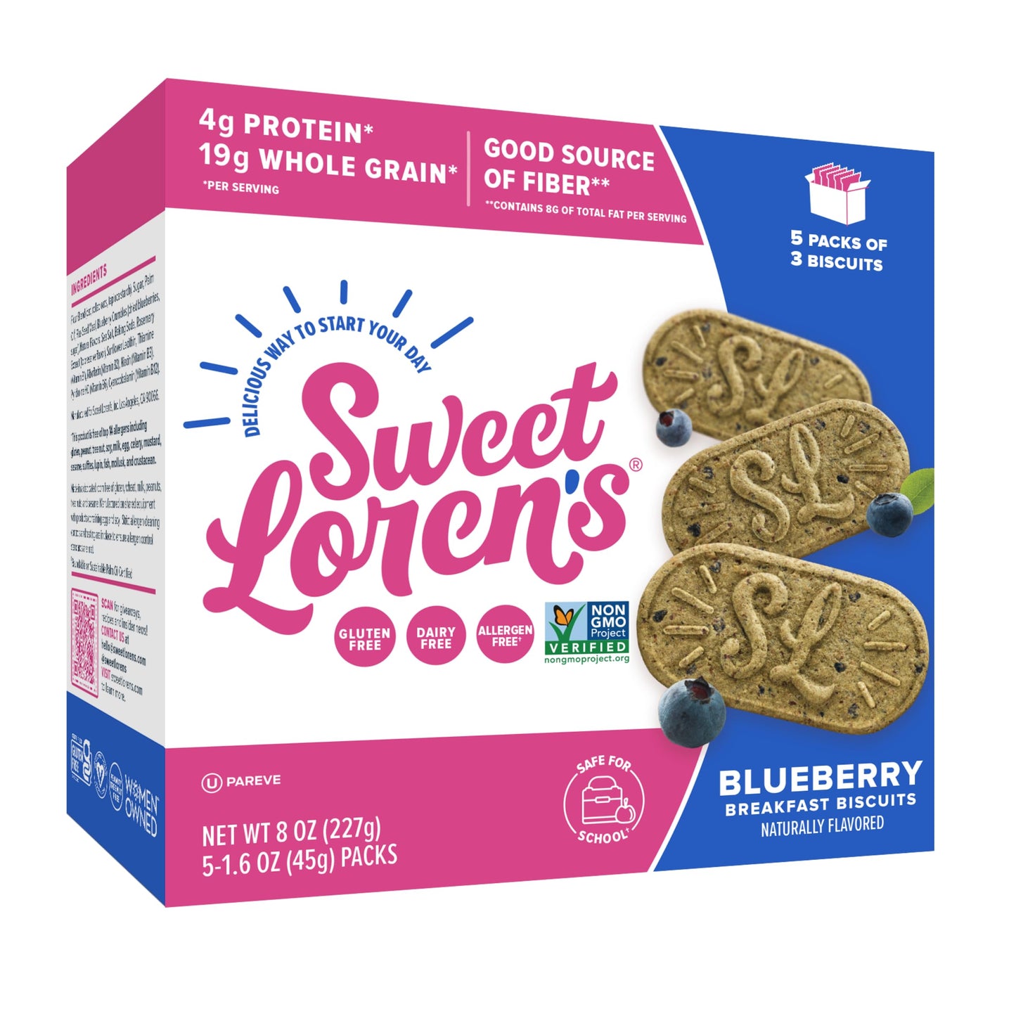 Sweet Loren's Gluten Free & Vegan Blueberry Breakfast Biscuits
