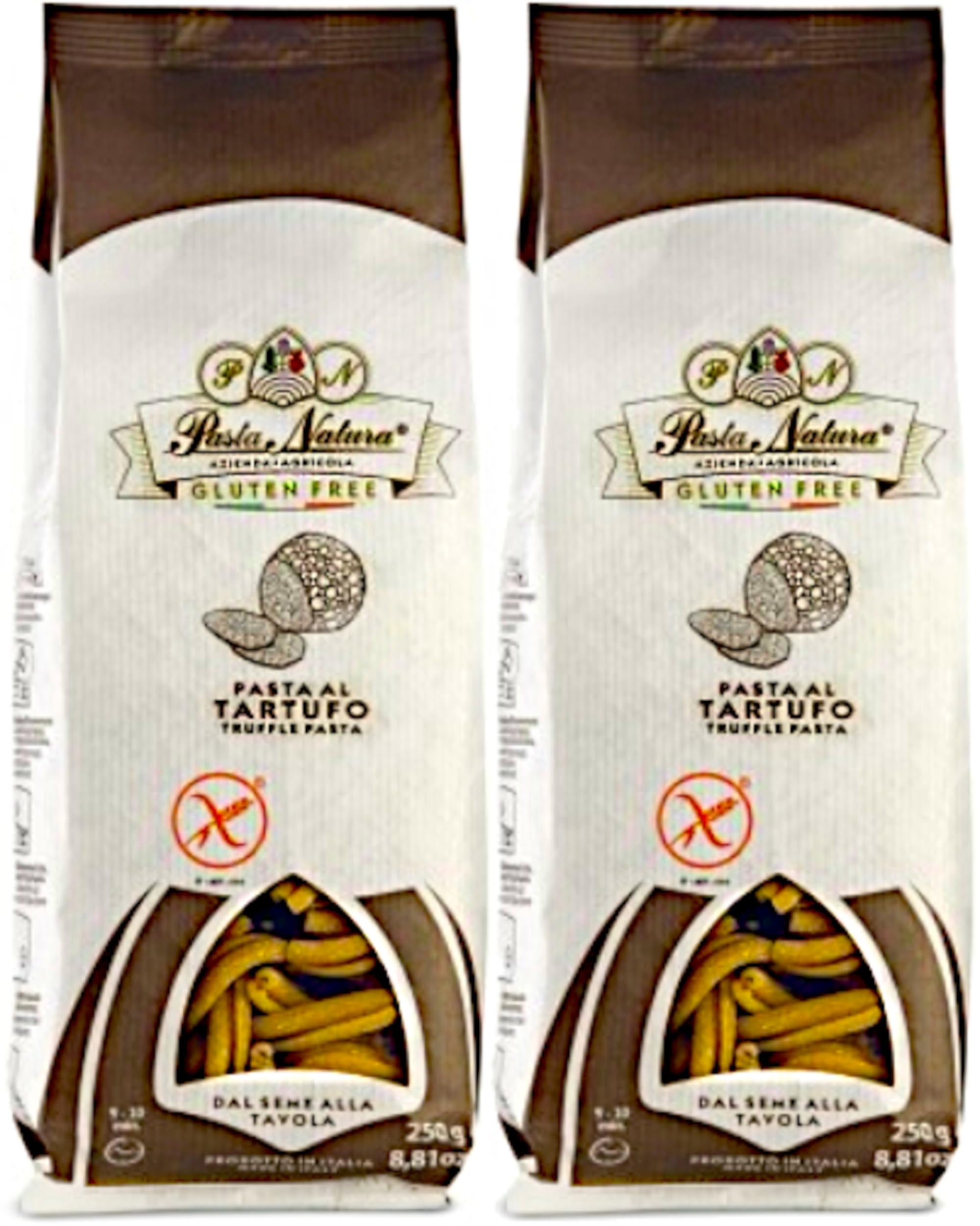 Socially Responsible, Truffle Casarecce Italian Best Gluten Free Pasta (GF Pasta Noodles), GMO Free, Eco-Packaging, 8.81 oz (Pack of 2)
