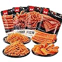 Spicy Strip Small Gluten Latiao Snack Food - Chinese Special Classic Handmade Spicy Gluten Latiao Delicious Snacking, Fragrant Flavour, 4 combinations
